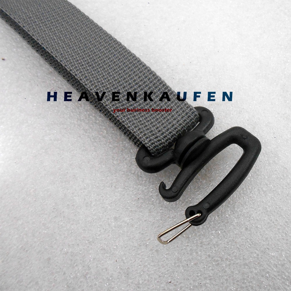 Tali Selempang / Strap Tas Pria Lebar 2,5 cm Warna Abu Abu Kait Bentuk Huruf S