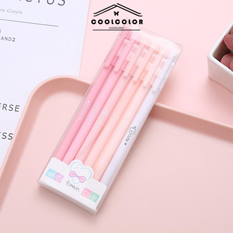 COD 6 Buah/Set Tanda Tangan Pena Sederhana Siswa Penel Pulpen Morandi Warna Siswa Tanda Tangan Pena Sekolah Kantor Pasokan Alat Tulis- cl