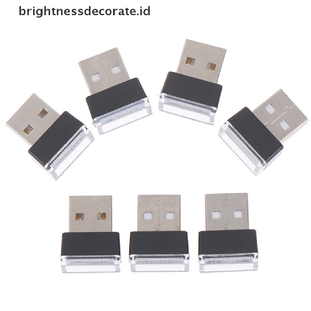 1pc Lampu Atmosfir Mobil Led Usb Flexible Mini Warna-Warni