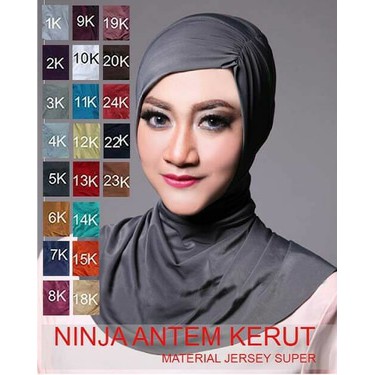 NINJA KERUT JERSEY / NINJA RESLETING / INNER HIJAB / DALEMAN JILBAB