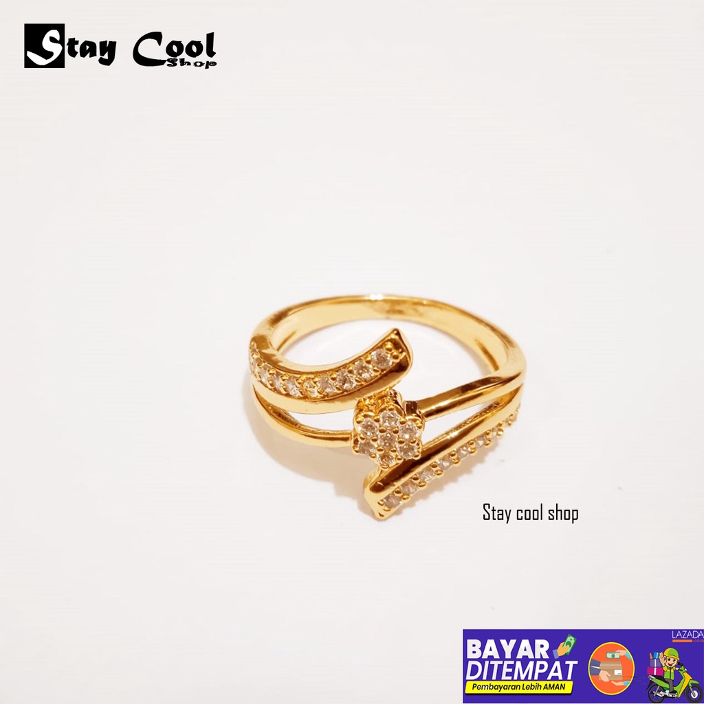 SCS - Cincin Titanium Anti Karat / Cincin Xuping Wanita Terbaru / Cincin Xuping / Asesoris Wanita /