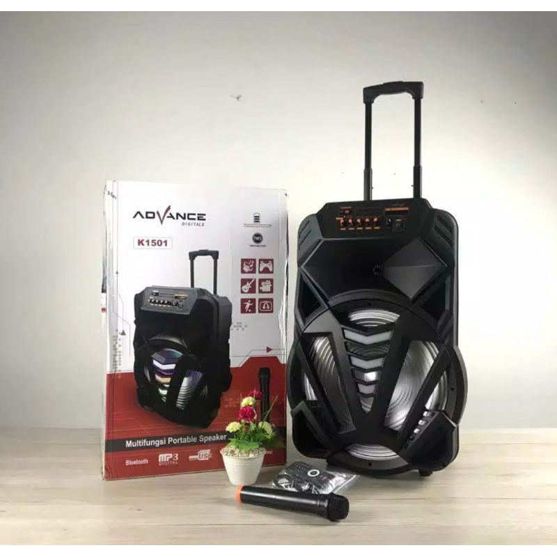 Speaker aktif portable bluetooth Advance K1501 K1201 v2 with mic wireless & remote