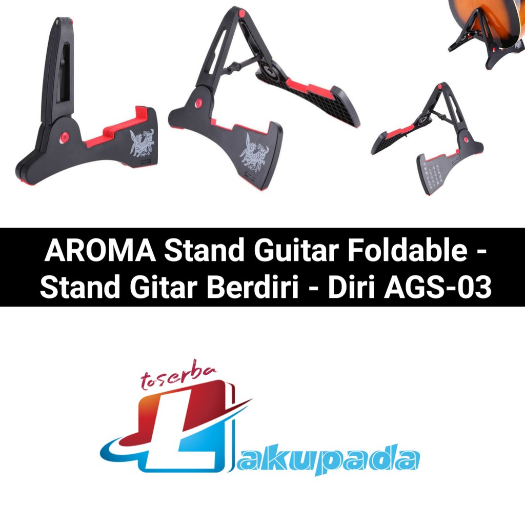 AROMA Stand Guitar Foldable - Stand Gitar Berdiri - Diri AGS-03