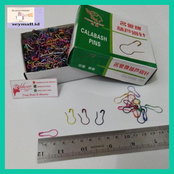 

D5Eyr6- Peniti Bohlam Labu Pear Bulb Calabash Safety Pins - 1 Dus Box Isi 1000 - Gold Dus R67Ut79-