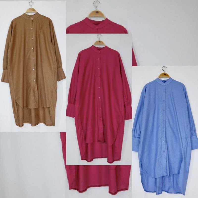 Tunik Blouse Fuschia / Ailen Tunik Atasan Muslim Fashion Wanita Termurah & Terlaris / Tunik Jumbo Bu
