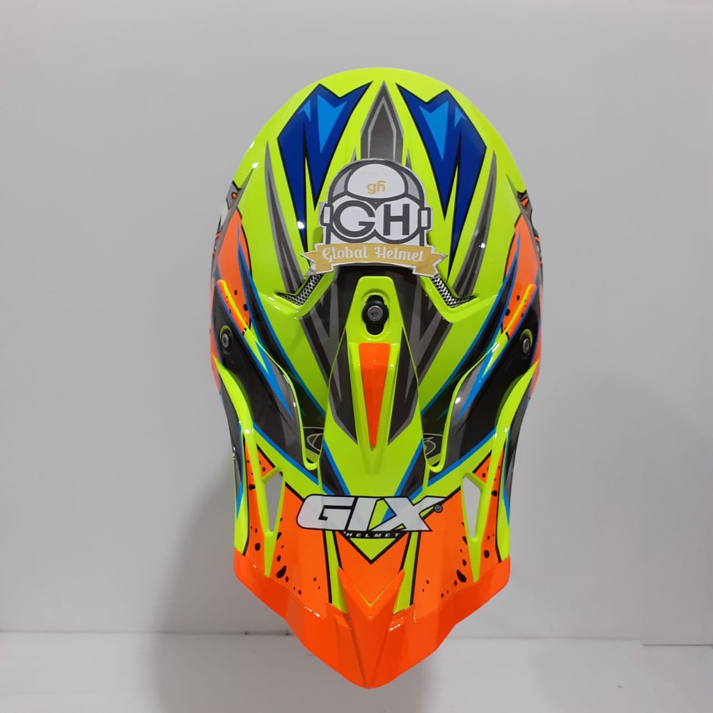 HELM CROSS GIX CROSS MOTIF SHARK YELLOW STABILO JPX CROSS