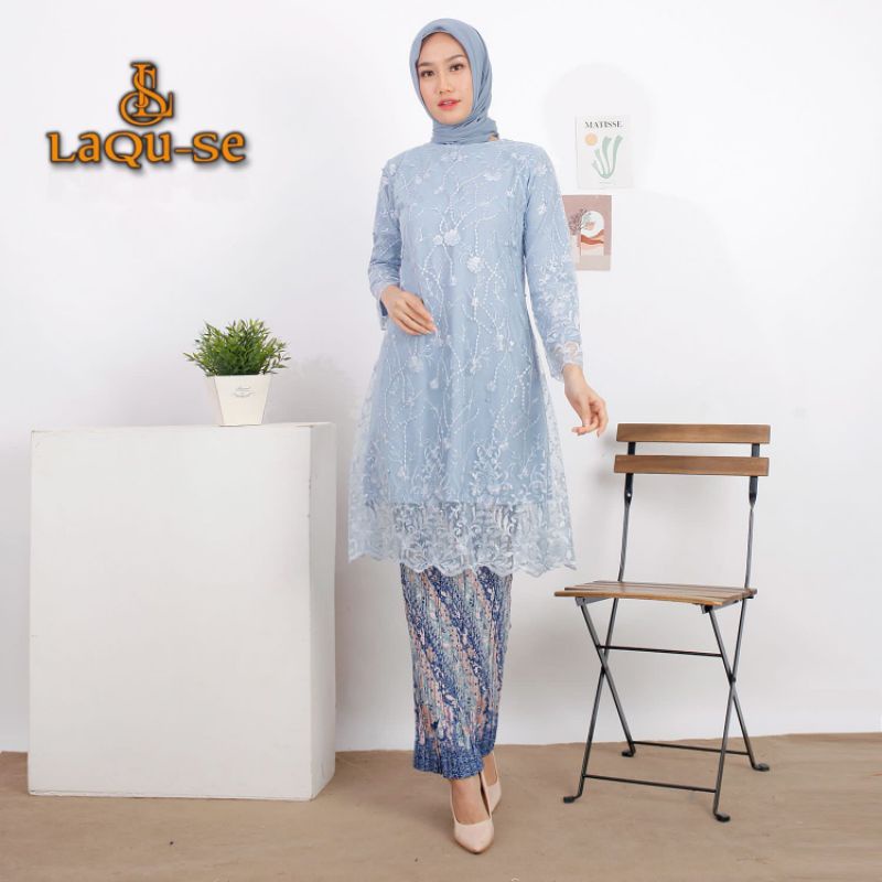 SETELAN TUNIK KEBAYA LAQUSE//KEBAYA BRUKAT TILLE//KEBAYA SERAGAMAN//COUPLE KEBAYA BRUKAT