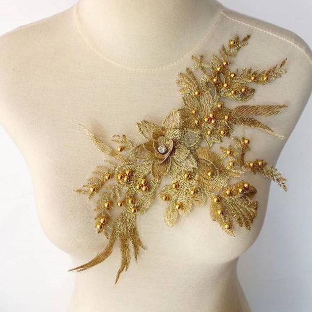 Lace Bordir Bunga 3D Import