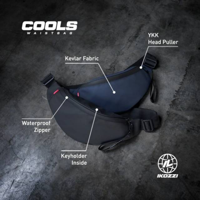 Ikozzi COOLS - Waistbag - Tas Selempang - Slingbag - Tas Pinggang