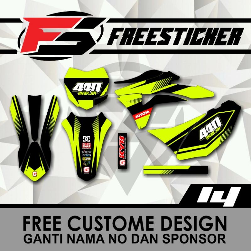 DECAL KLX GORDON STABILO HITAM