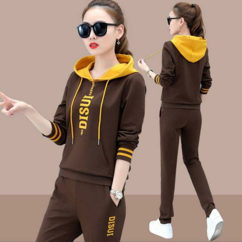 Import pakaian olahraga wanita, ladies jogging suit pakaian gowes wanita #03