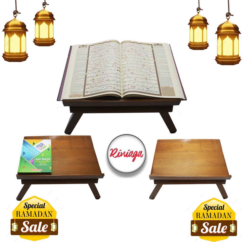 ORIGINAL - Paket Ramadhan - Rekal Plus Al Quran Rekal Papan Miring Meja Lesehan Mengaji untuk Membac