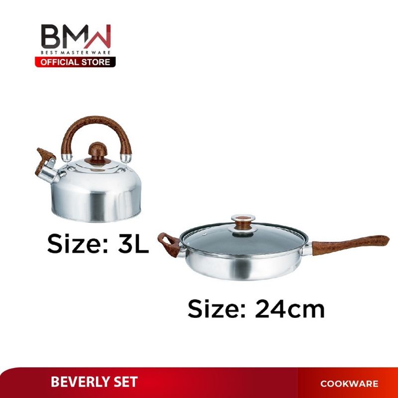 Panci Set 12 Pcs Cookware Gagang Kayu