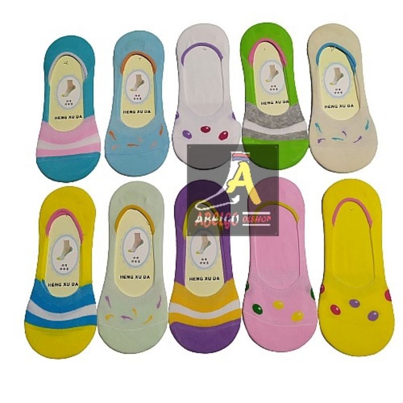 ( 6 &amp; 12PASANG ) KAOS KAKI PENDEK INVISIBLE / KAOS KAKI BALET PRIA / WANITA IMPORT