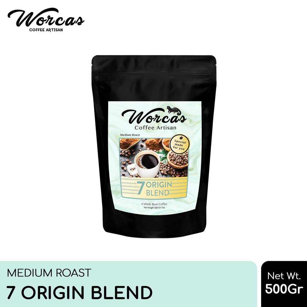 

WORCAS Kopi 7 Origin Blend 500 Gram | Medium Roast