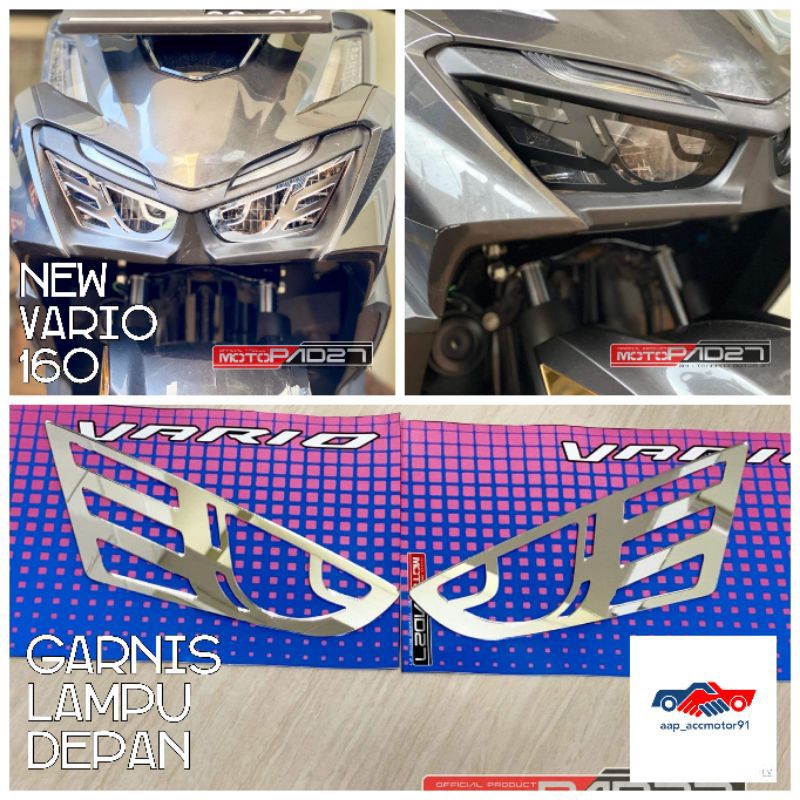 GARNISH GARNISH LAMPU DEPAN HONDA NEW VARIO 160