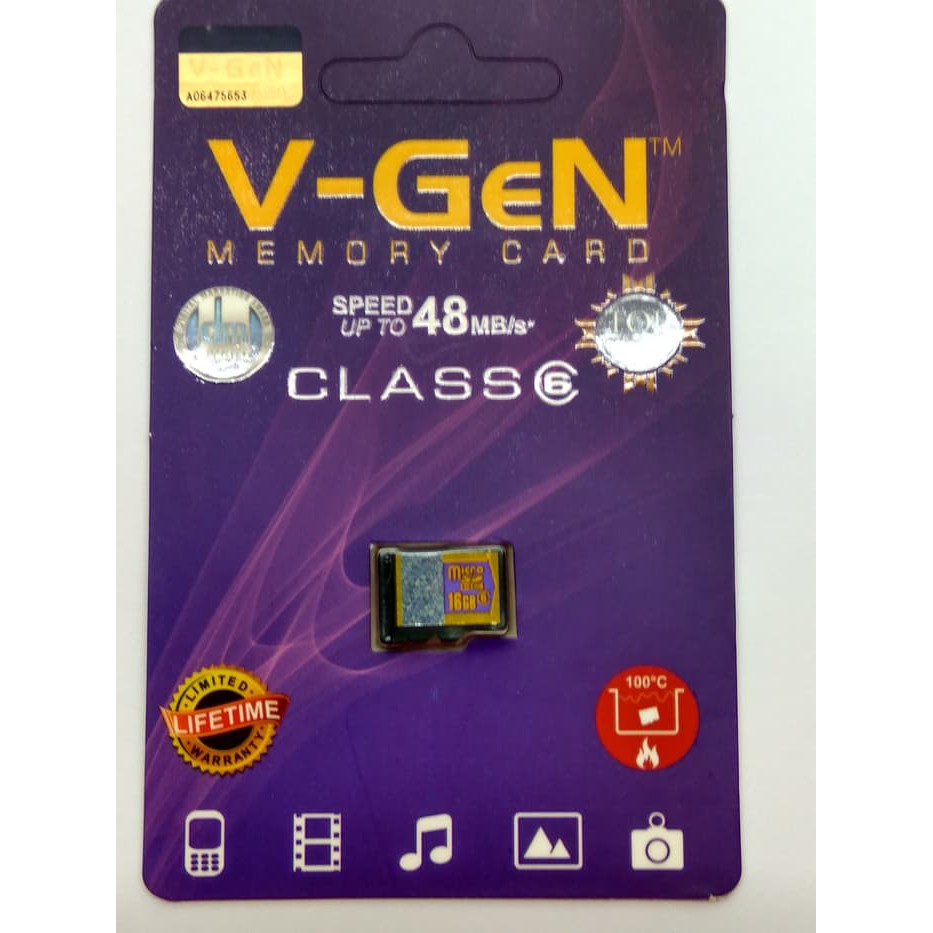 MICRO SD V-GEN 16 GB Class 6