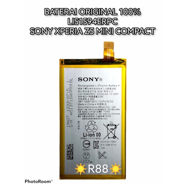 baterai batterry xperia X xperia z5 mini compact baterai original