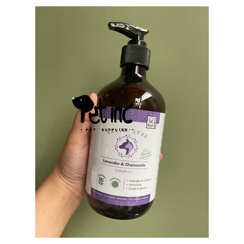 Natur luxe lavender and chamomile pet shampoo 500ml (wangi tahan lama)