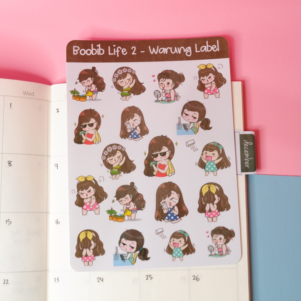 

Sticker Boobib Life - Sticker Deco - Bullet Journal - Sticker lucu
