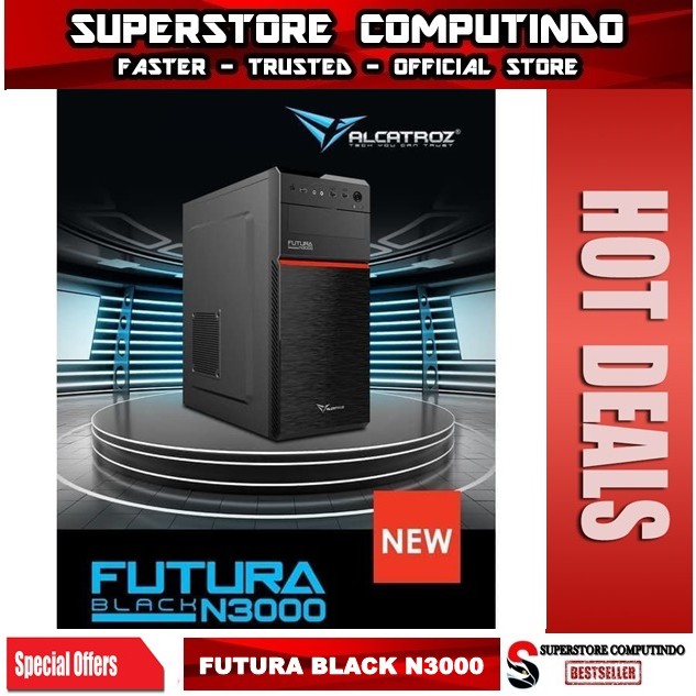 Alcatroz Futura Black N3000 - With Psu 450 Watt