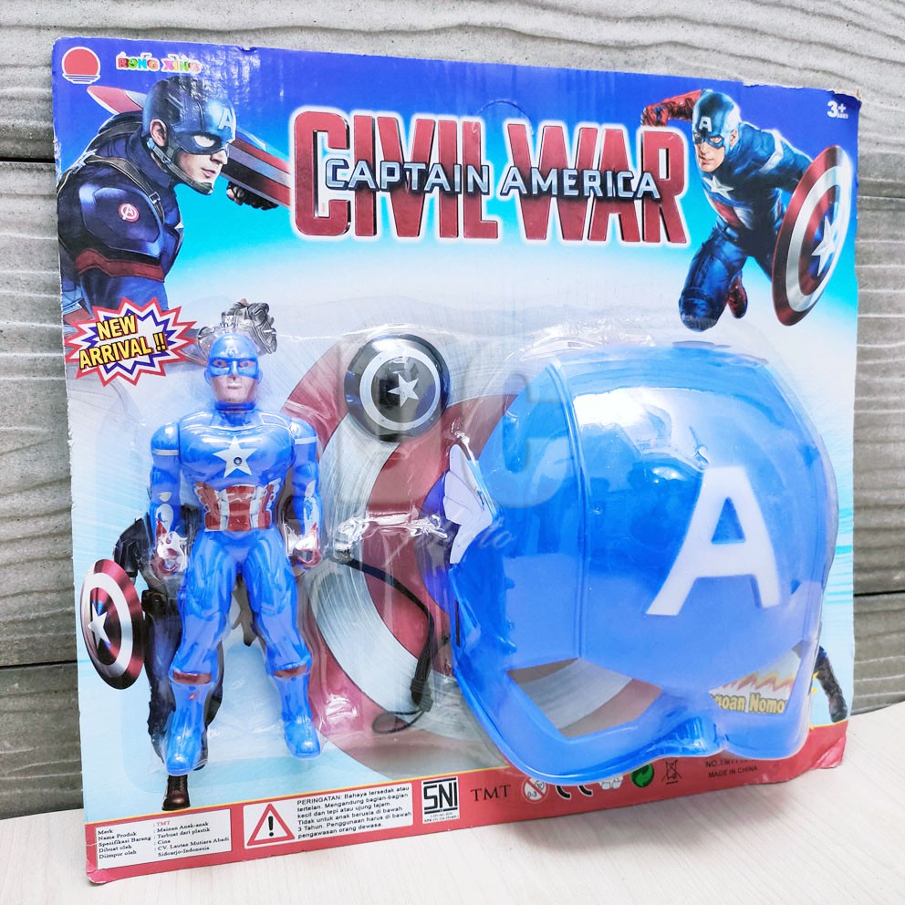 Civil War Captain America Mainan Action Figure Topeng Marvels Superhero Cosplay Mask