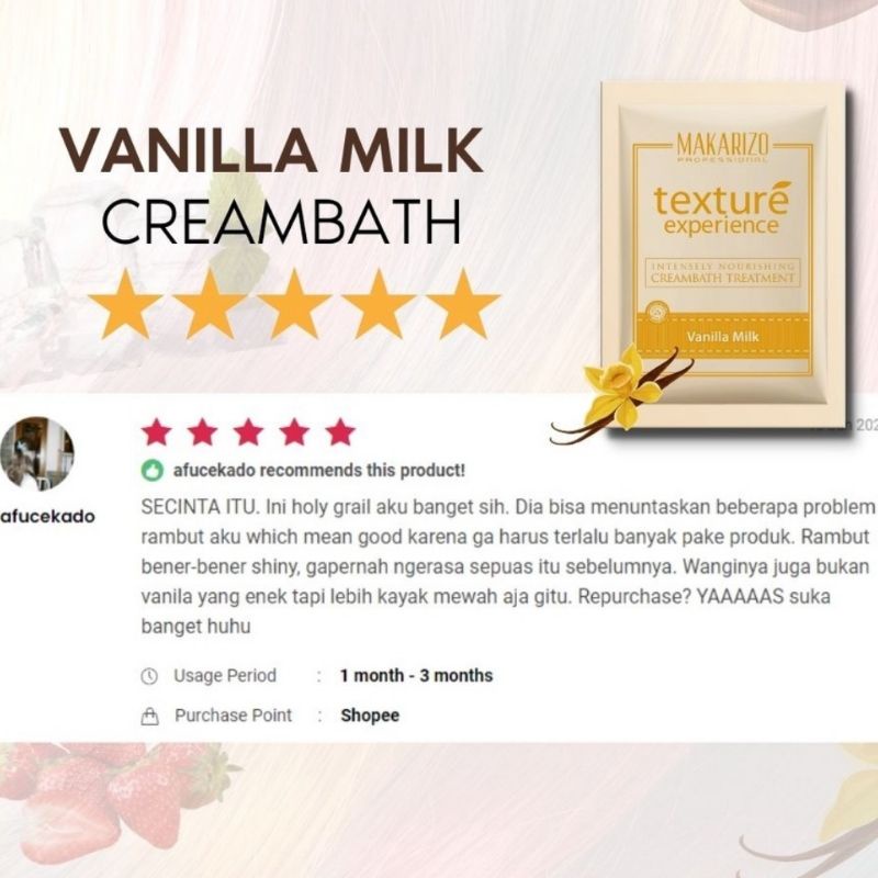 [1 SACHET] MAKARIZO TE Texture Experience Creambath 60gr