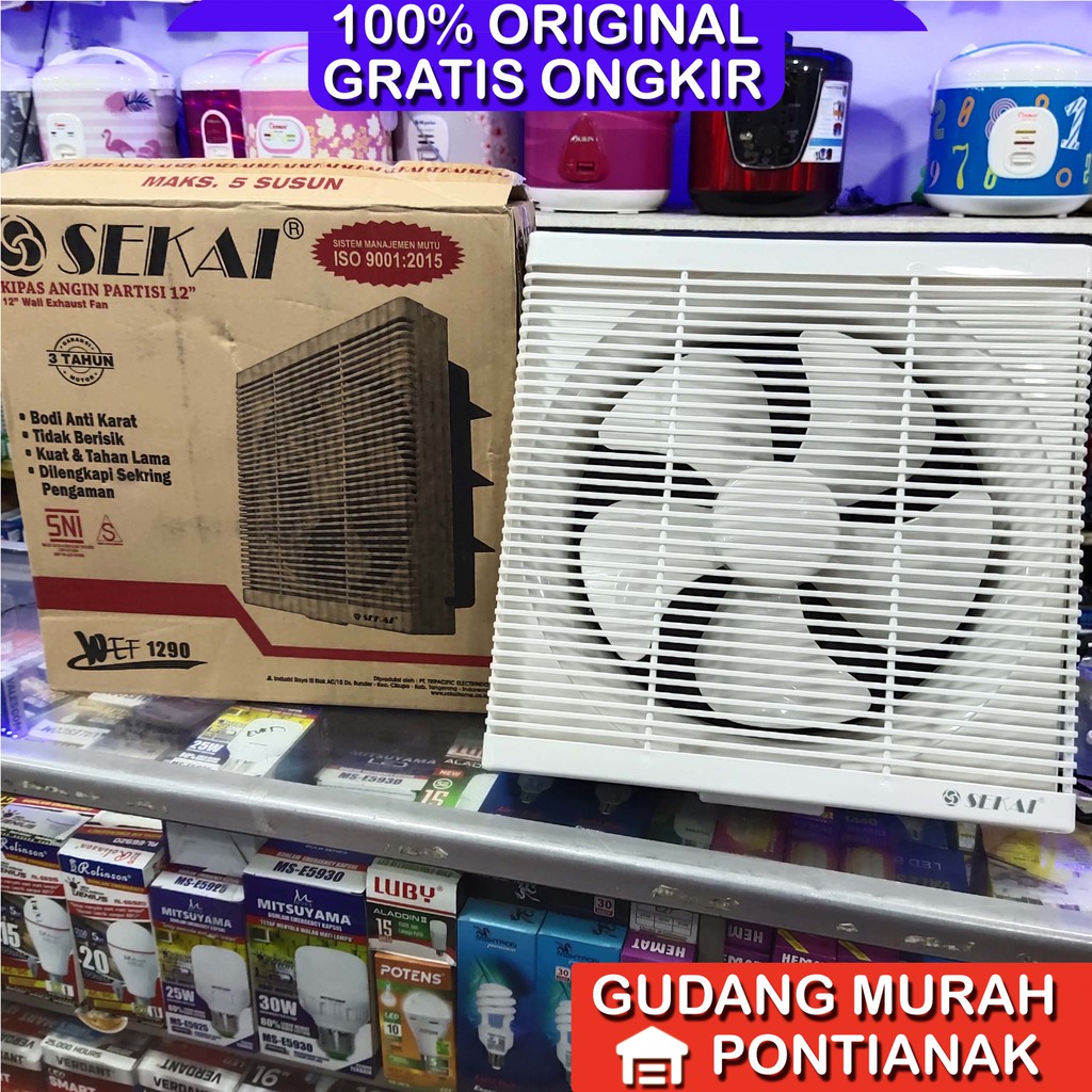 Exhaust Fan Ceiling Plafon Sekai WEF 1290 12inch  wall hexos fan penyedot udara hawa panas asap 30cm