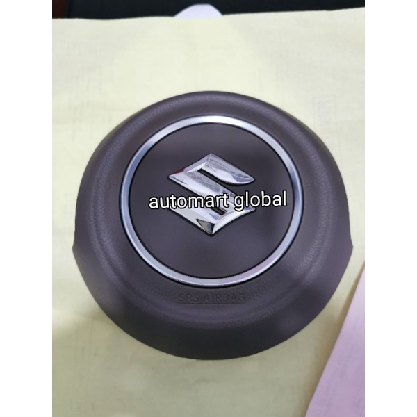 cover airbag suzuki all new ertiga original black/cream berikut logo