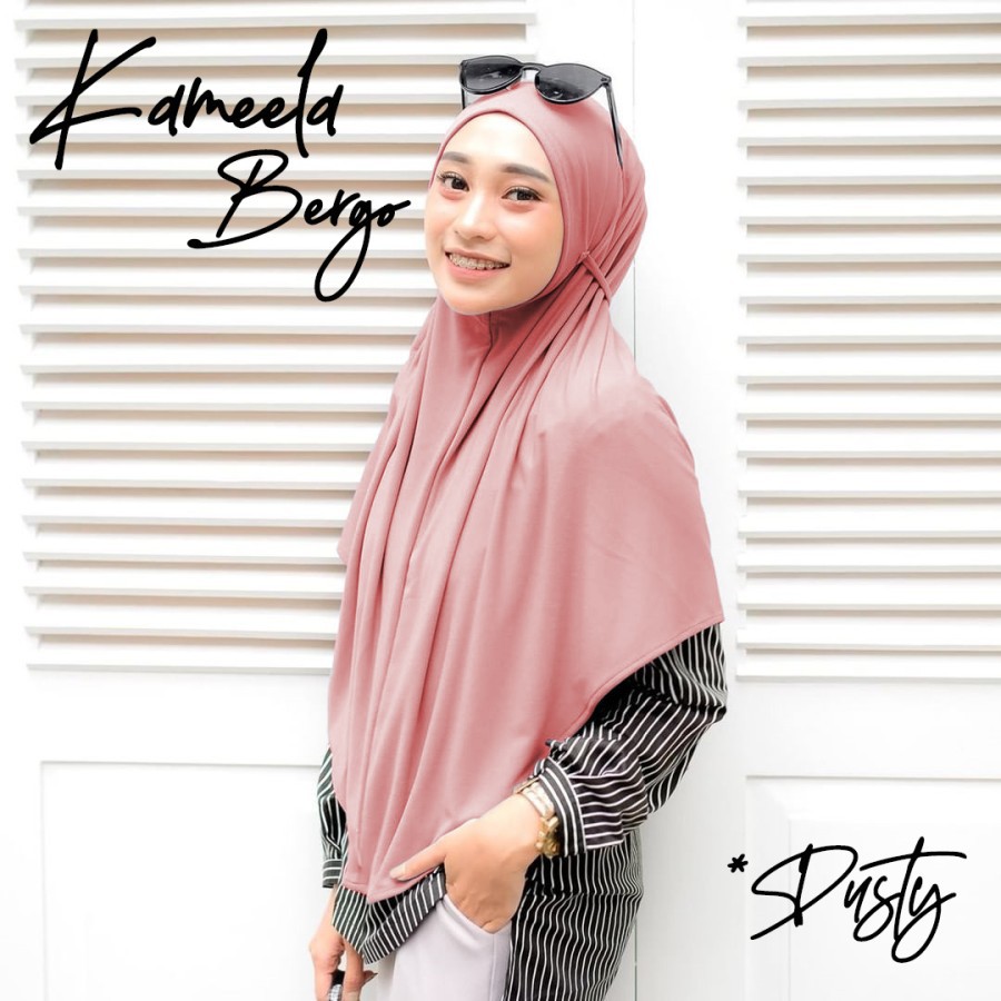 Jilbab Hijab Kerudung Bergo Tali Instan Terbaru Khimar Kameela Mura kekinian 2021