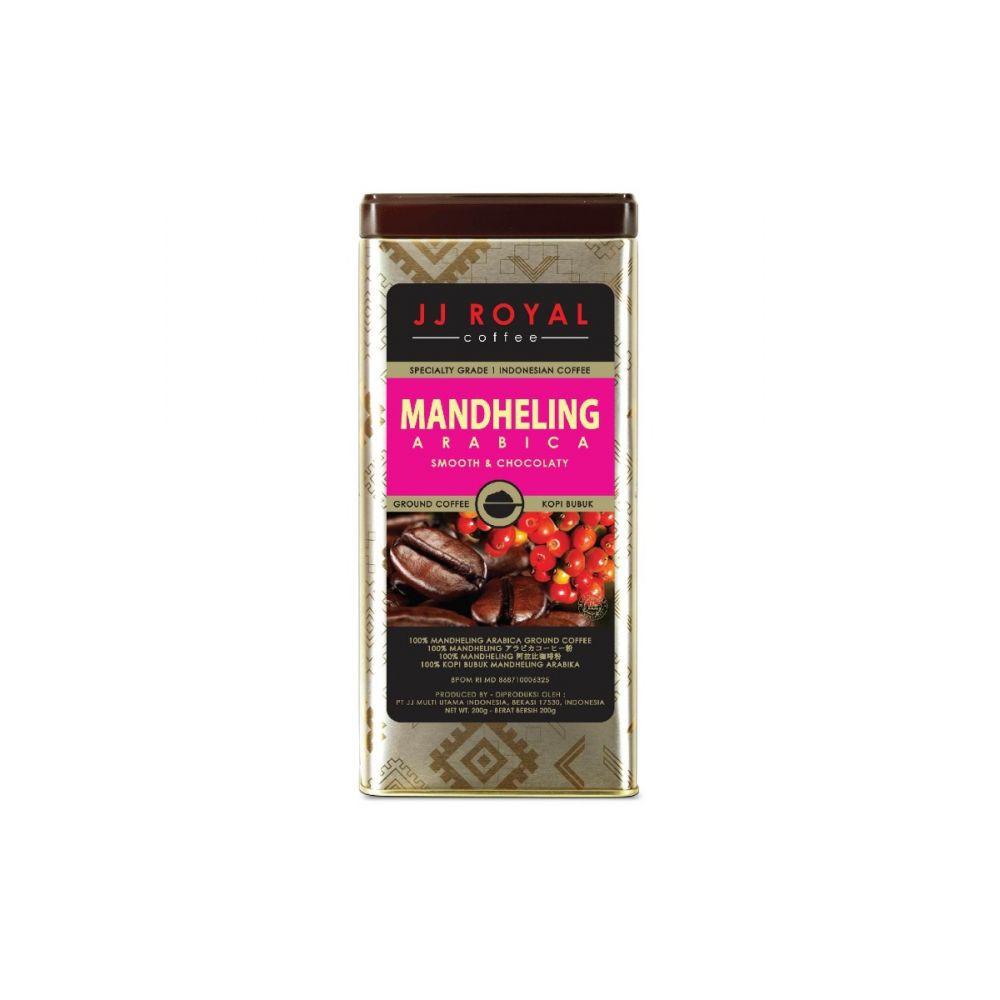 

JJ ROYAL MANDHELING ARABICA 200GR BUBUK KALENG