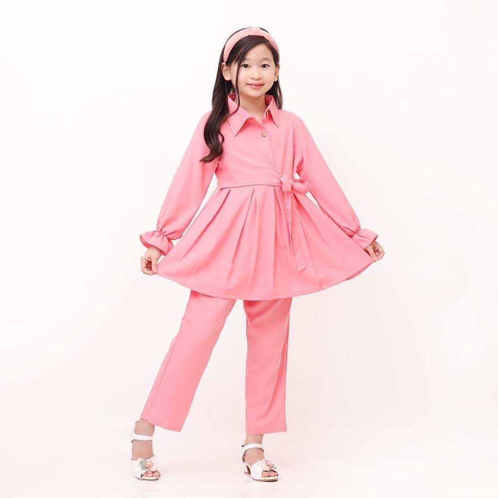 MRA - Baju stelan anak Fashion RUBIKA Usia 8-12 Tahun Baju anak perempuan Stelan anak perempuan terbaru