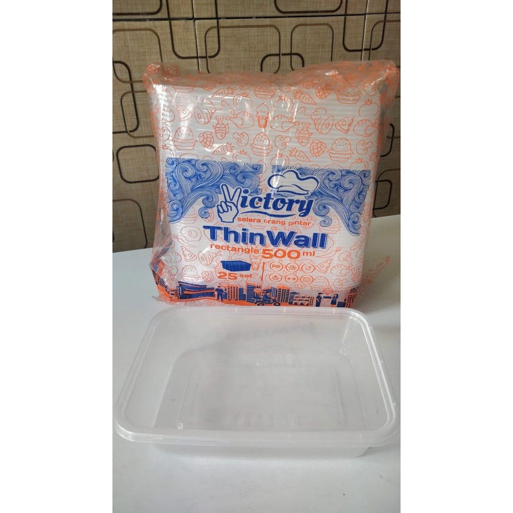 kotak plastik twinwall kotak 500ml isi 25pcs