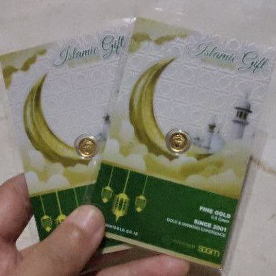 Mini Gold 0,5 Gram Gift Series Islamic Gift Hadiah Emas Mini Kecil 24 Karat 0.5 Gr