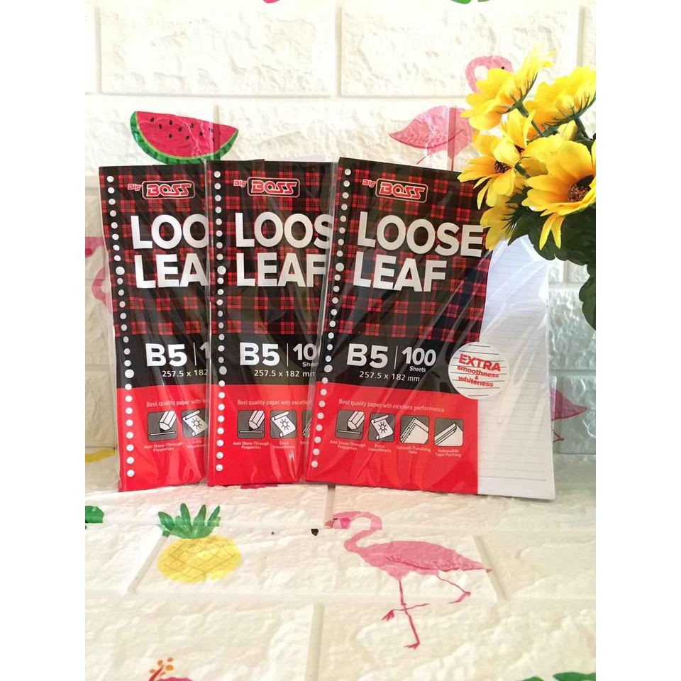

Loose Leaf Big Boss B5 26 Holes - bergaris isi 100 Lembar