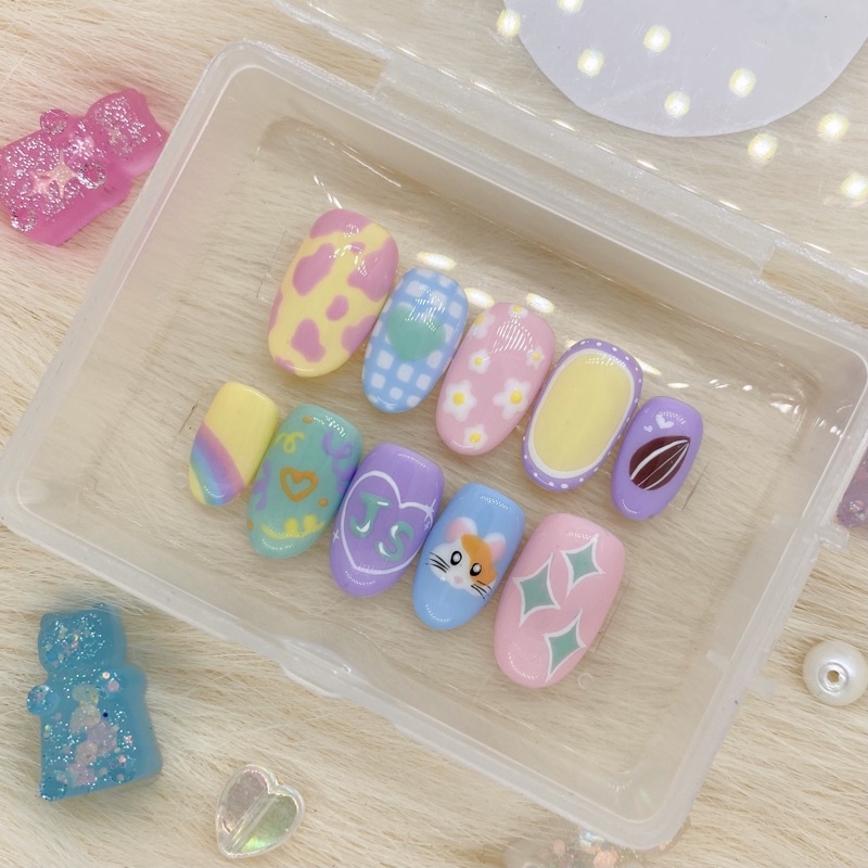 NCT JISUNG press on fake nails kuku palsu gel custom