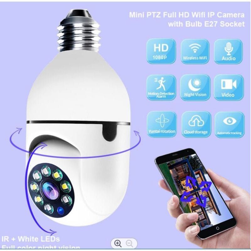 IP CAMERA V380PRO CCTV 8.0MP WIFI PTZ LAMPU MINI WIRELESS FULL HD 1080P