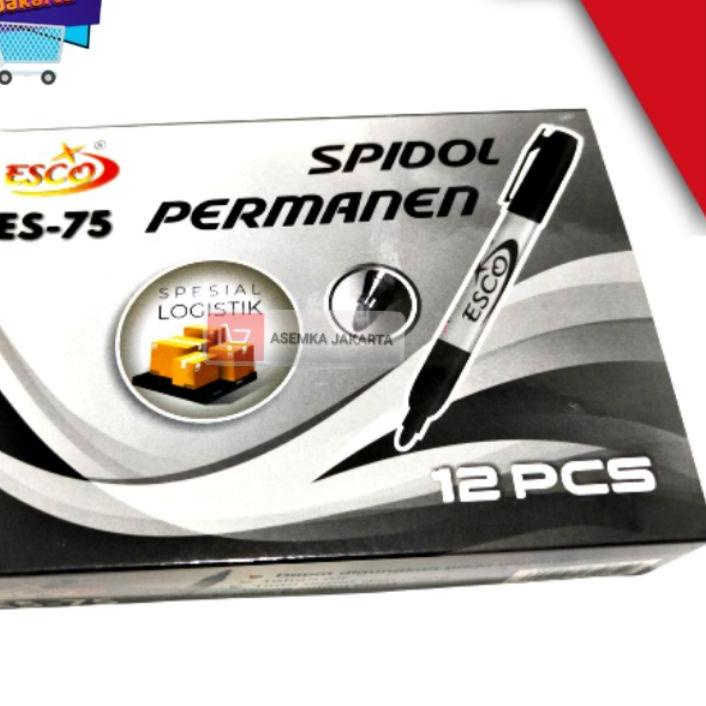 

Terbaik! Spidol Besar Permanent Esco Grosir 12pcs 케