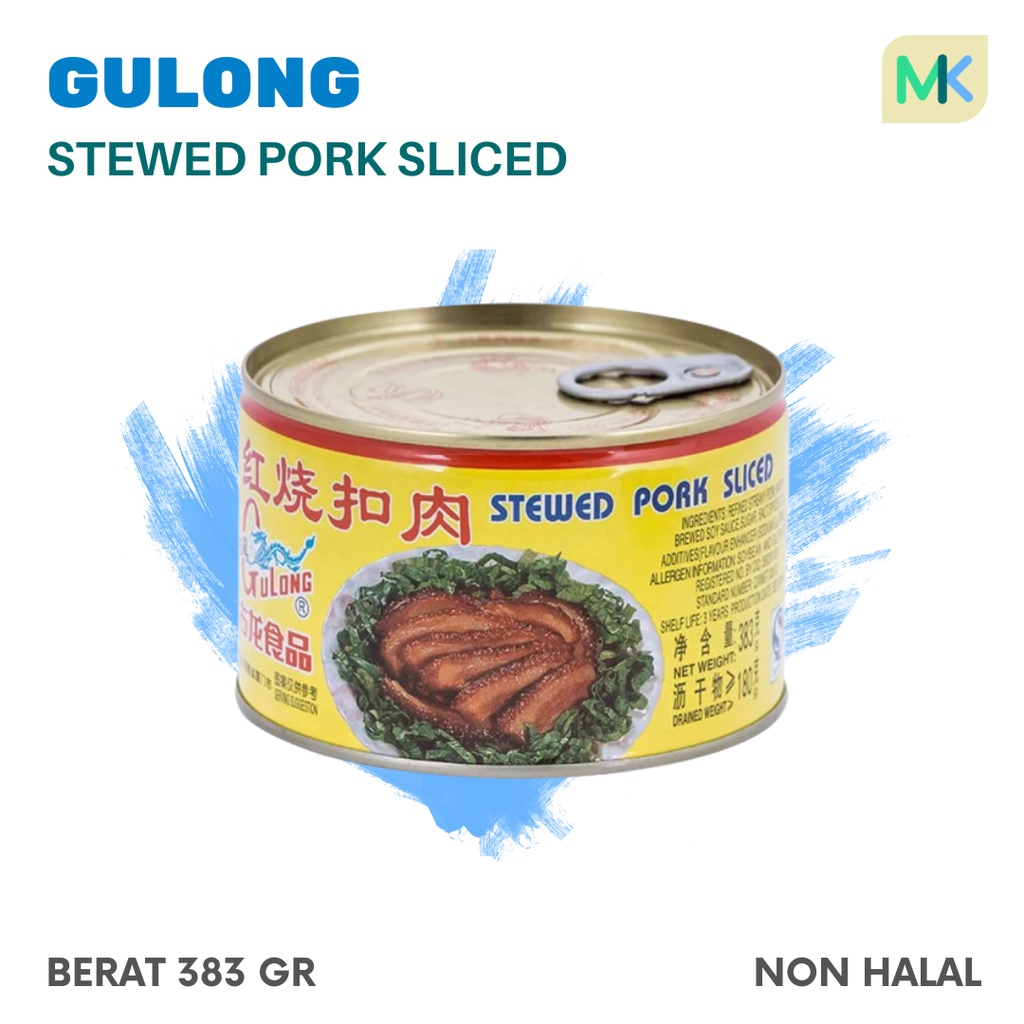 

GULONG STEWED PORK SLICED - DAGING BABI SANCAM IRIS KALENG 383 GR