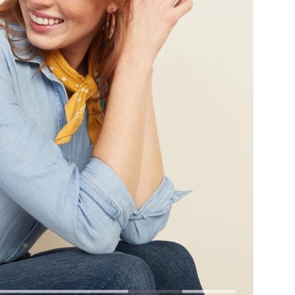 ✾ 2464 - OLD NAVY Relaxed Chambray Classic Shirt | Kemeja Denim Wanita ☺