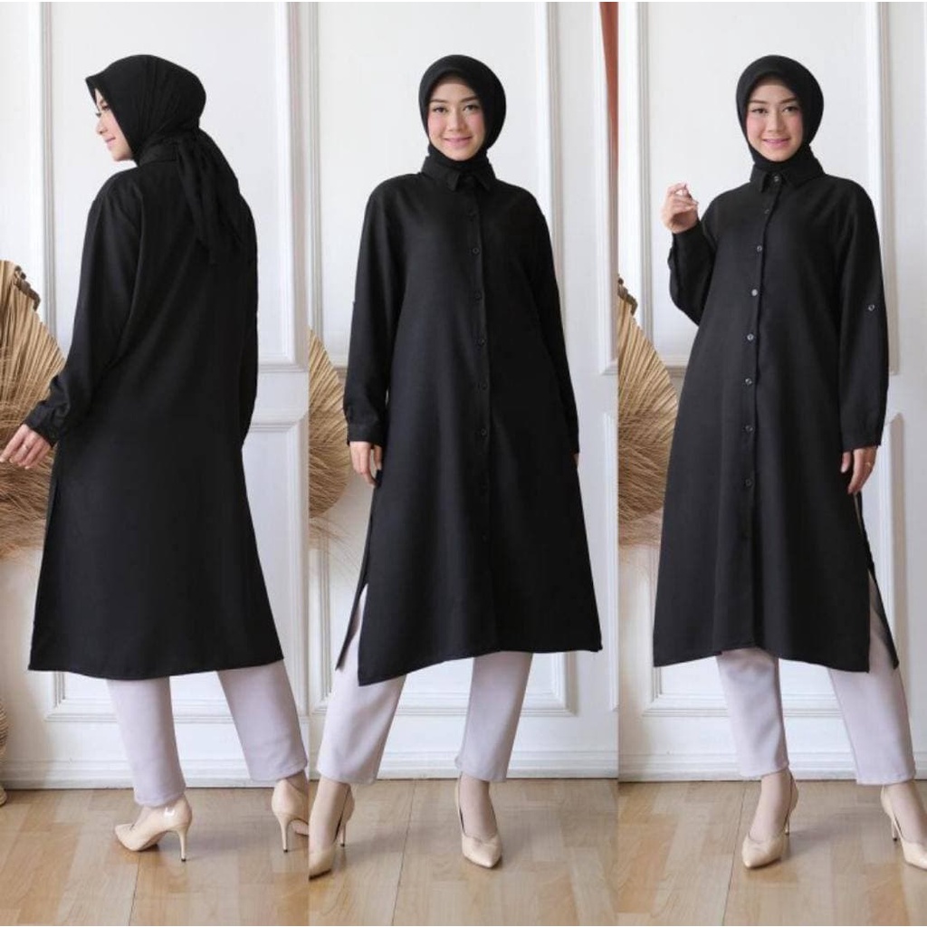 KIYOREN  KEMEJA TUNIC ALILYA BELAH SAMPING