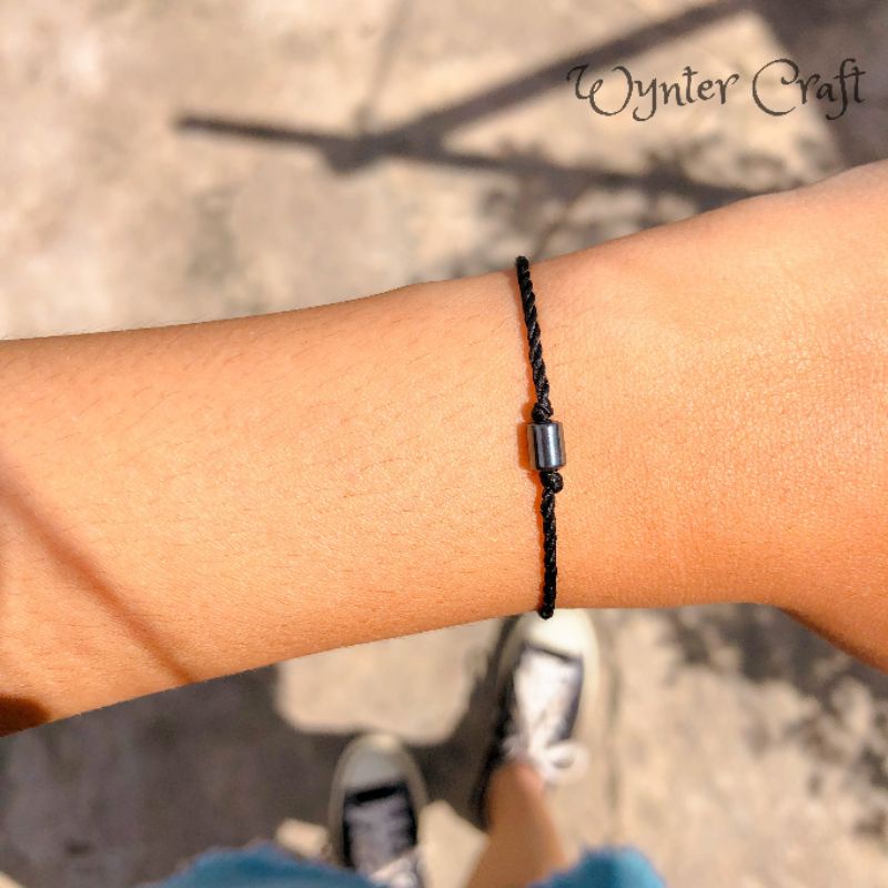 WA142 Gelang Simpel Tube Kaca Cute Pipe Simple Knot by Wynter Craft