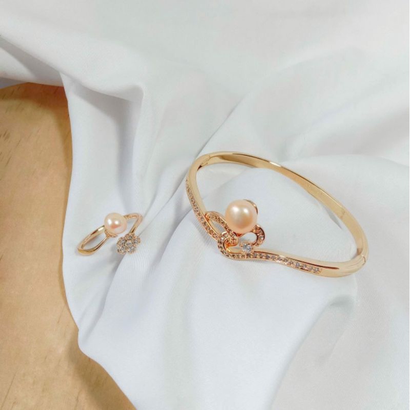 Set Bangle Mutiara air tawar