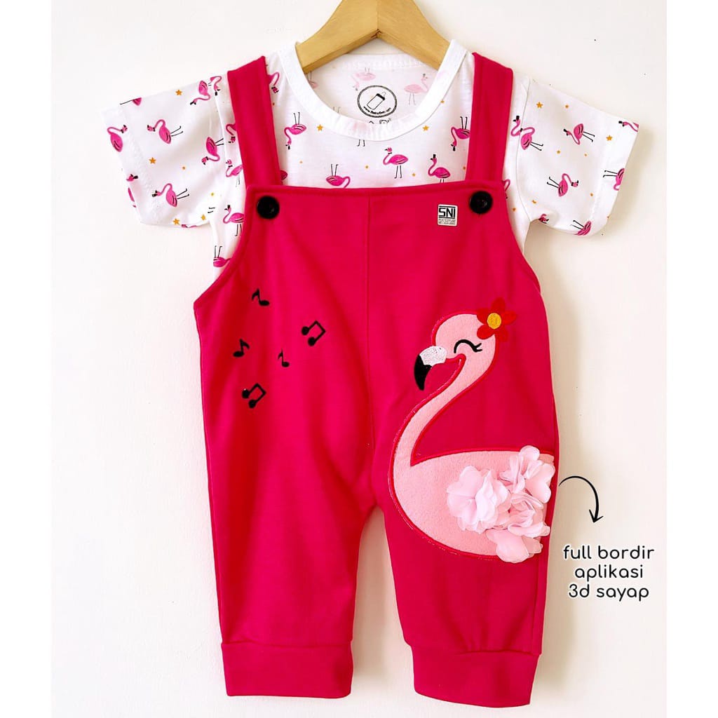 BARU! LIK003 - 2in1 Overall Jumper Baju Kodok Anak Bayi Cewe Fashion Pergi Jalan Lucu