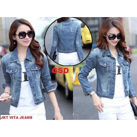 Star Seller»G-47 Bz 1902 Jaket Jeans Cropped Import  WC779 Jaket Vita/Jaket Jeans/Blaxer/Cardigan
