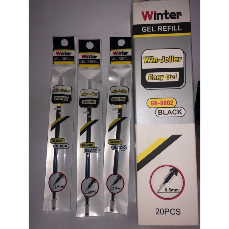 isi ulang pulpen / pen gel tinta hitam WINTER GR-8002