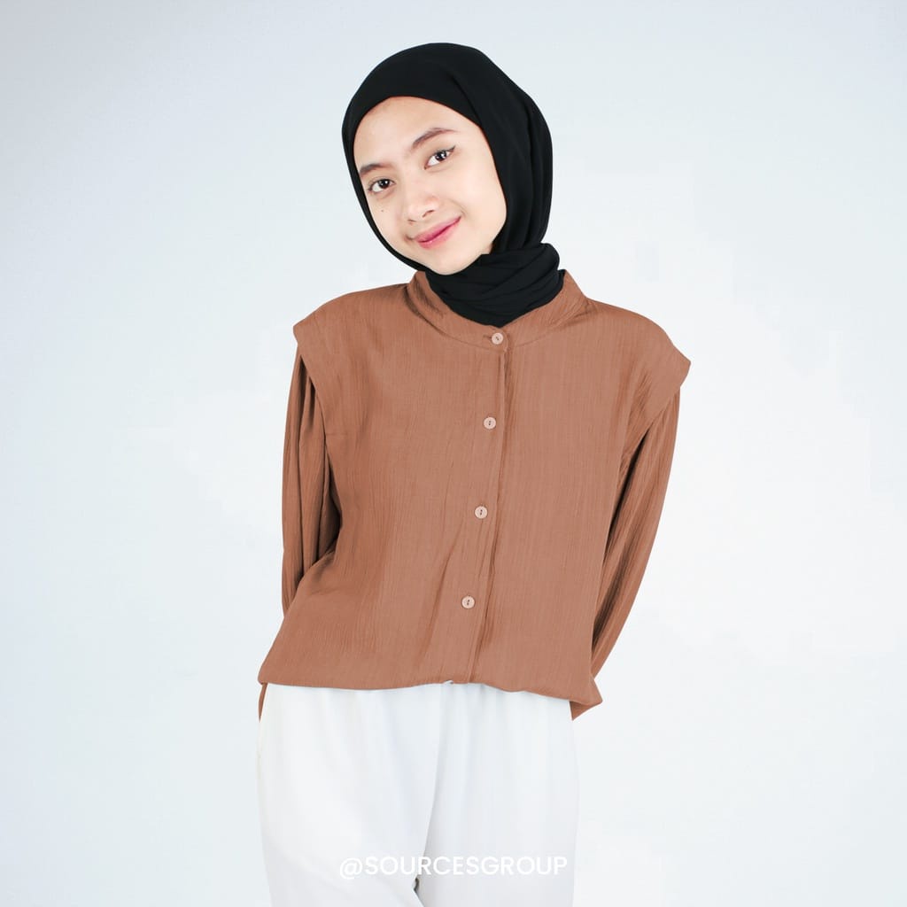 BEFAST - ZEC OOTD Wanita Blouse REVIN / Keiko Blouse / Blouse Wanita Terbaru 2022 / Fashion Remaja Casual / Blouse Lengan Panjang / Blouse Bnayak Warna / Blosue Termurah / OOTD Remaja Kampus