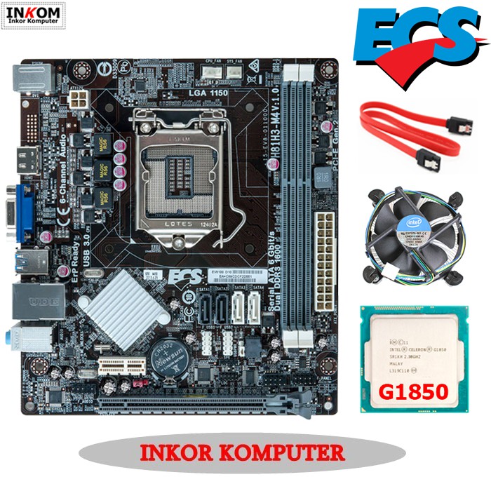 Motherboard Mainboard Mobo ECS H81 SOCKET 1150 / CPU INTEL PENTIUM G1850