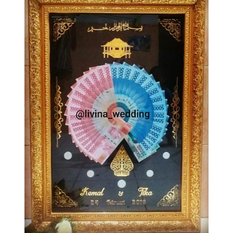 mahar uang dan cutting akrilik