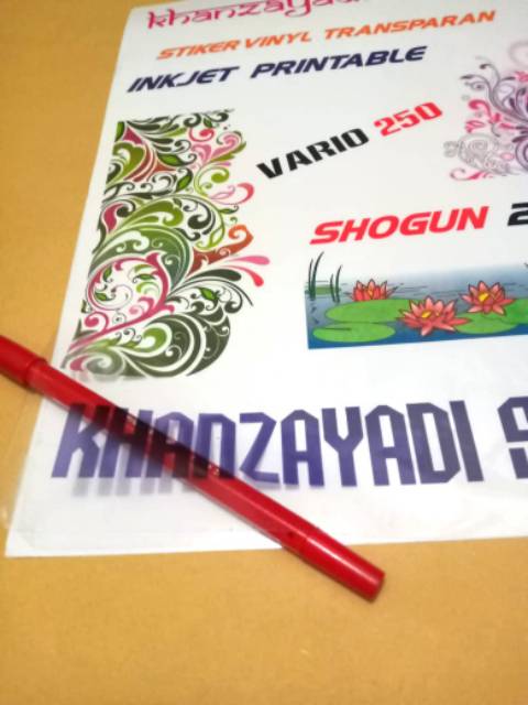 

RB Kertas Stiker Sticker Transparan Transparant A4 (Glossy) Bisa Di Print Inkjet High Quality
